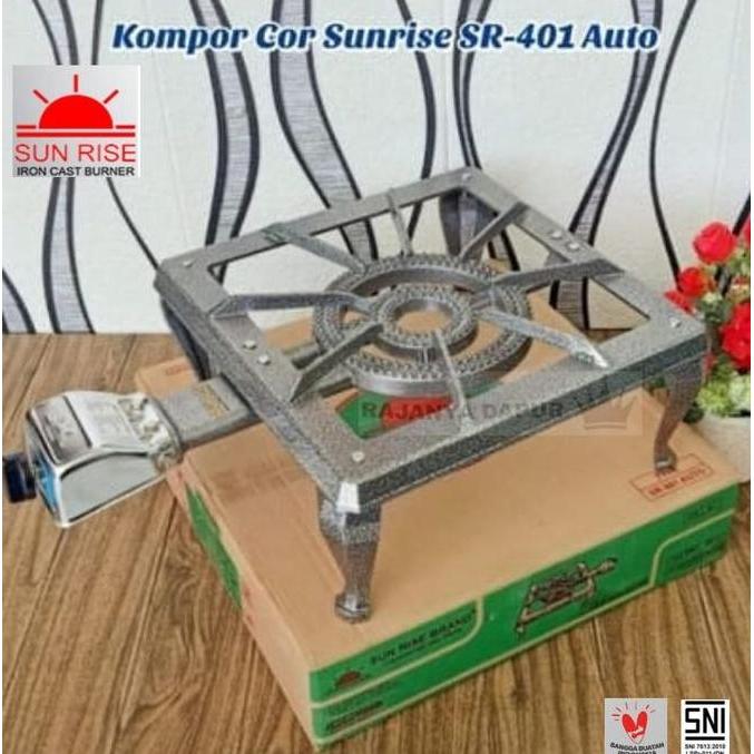 TERMURAH - Kompor gas 1 tungku bodi cor SUNRISE 401 auto  - kompor sr 401auto -kompor sr 401a - sun 