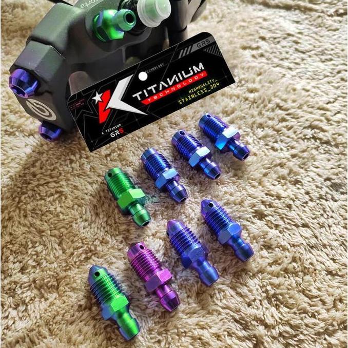 Promo Baut Blader Nepel Angin Titanium M10 Drat 14 Halus 1.00 Kasar 1.25 Titanium kaliper original V