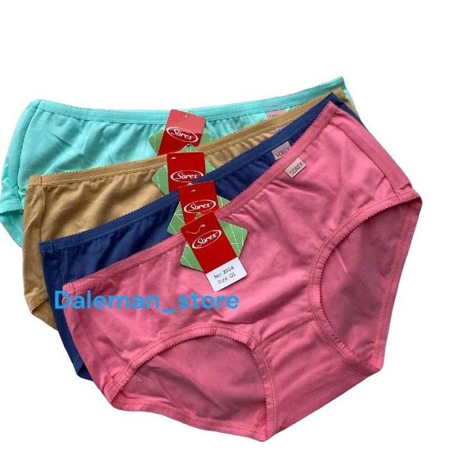 Promo Grosir CD Wanita Dewasa Sorex 2054 | Celana Dalam Cewek Basic Midi Sorex 2054 Bahan Katun Kare