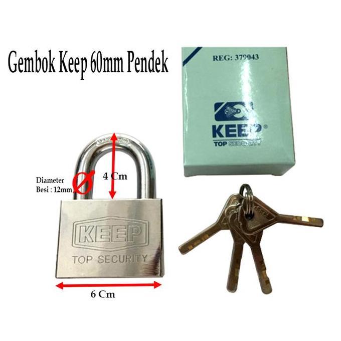 SU - Kunci Gembok KEEP 60mm Pendek / Kunci Rumah / Kunci Toko Anti Maling