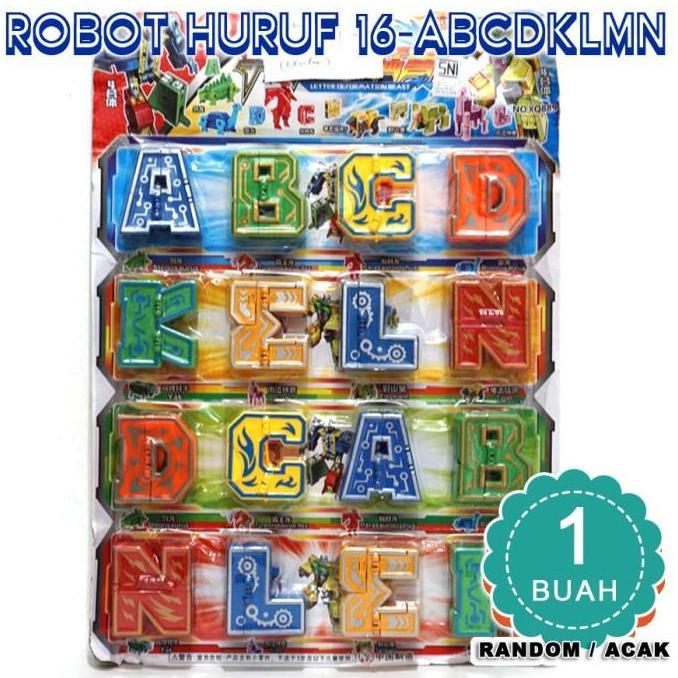 Mainan Robot Huruf transform ABCD Satuan 1 pc - Robot ABCD Satuan
