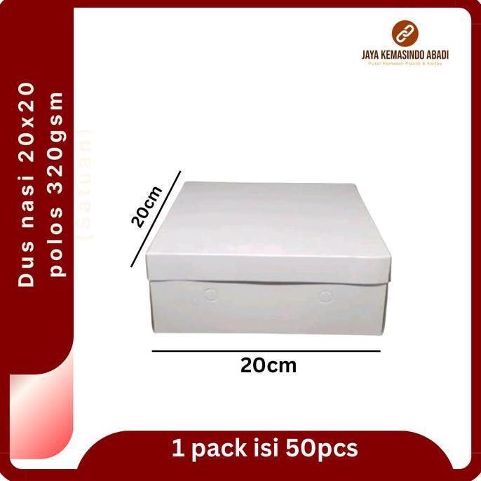 Dus Nasi Kotak 20x20 | Dus Nasi Catering ukuran 20 | Box Nasi