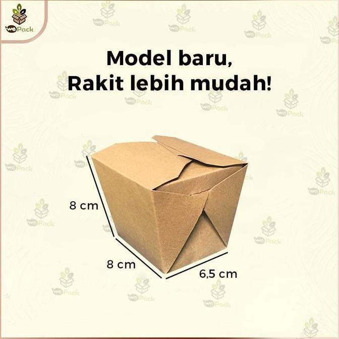 Food Pail Paper Medium 10oz Box bento Coklat Kraft 290GSM Laminating M