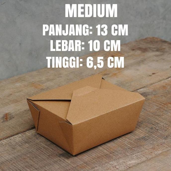 PAPER LUNCH BOX - FOOD PAIL - FOOD GRADE FULL LAMINASI - trapesium