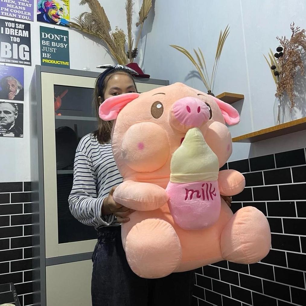 Boneka Piggy Dot Jumbo / Boneka Lucu Imut / Boneka Susu Babi Besar
