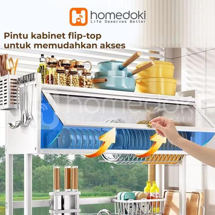 Mikayla.Sahara - Homedoki Rak Piring Wastafel / Rak Wastafel Dapur / Rak Di Atas Wastaf | Homedoki R