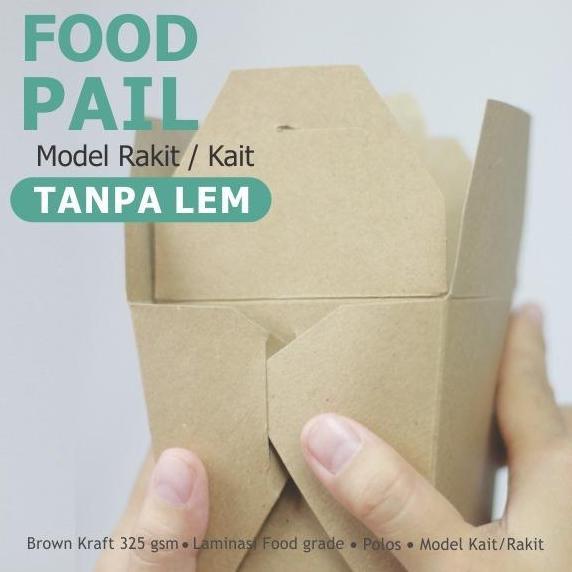 Food Pail XL / Paper Rice Box Laminasi Foodgrade ukuran XL