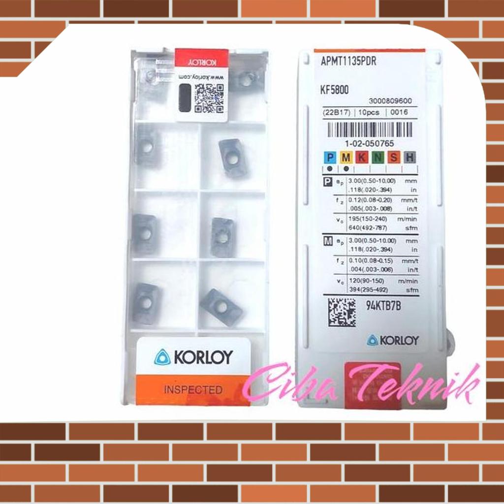 Apmt 1135Pder Kf5800 Korloy Ori/Insert Milling Apmt 11