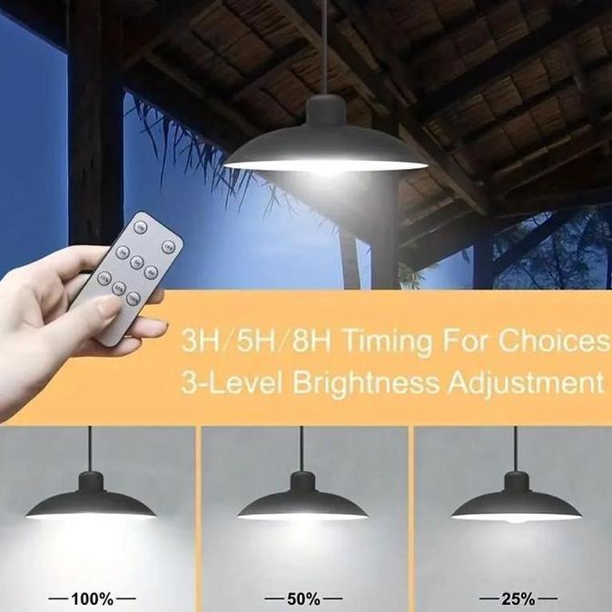 Lampu Sorot LED Tenaga Surya Outdoor / Lampu Gantung Outdoor 60 LED