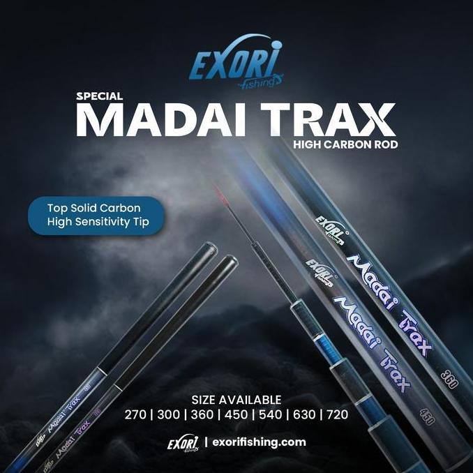Joran Tegek Exori Madai Trax 270 s/d 720 | Top Solid Carbon | High Sensitivity Tip CO