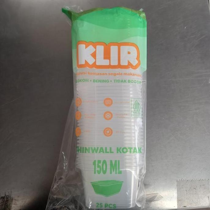 Thinwall klir square 150ml / thinwall cup 150ml kotak 150ml