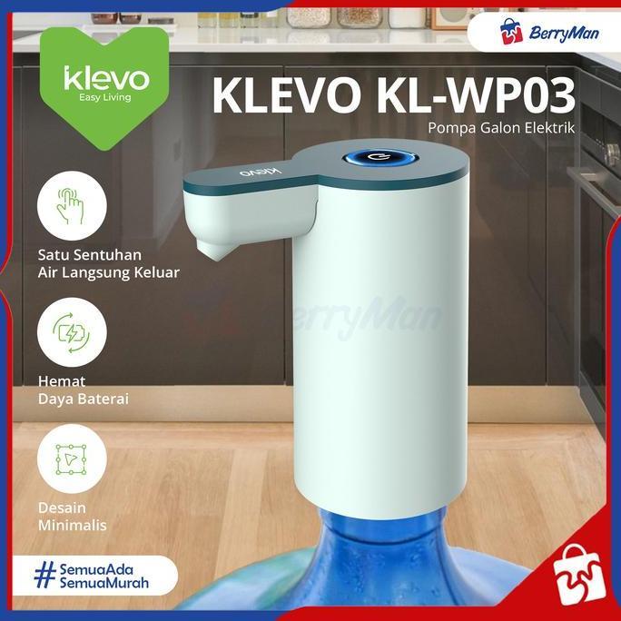 Ernashop577 - KLEVO KL-WP03 Pompa Galon Elektrik Minimalis - Rechargeable Type C, Water Pump Portabl