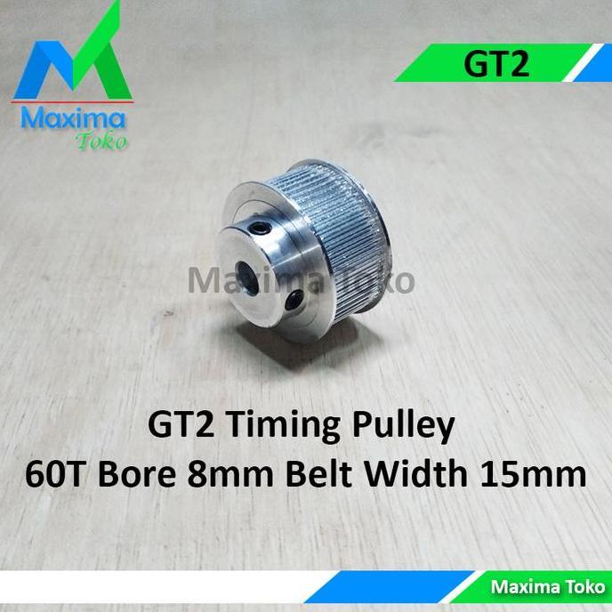 GT2 Timing Pulley Gigi 60 Teeth Bore 8mm 2GT 60T 8 mm Belt 15mm