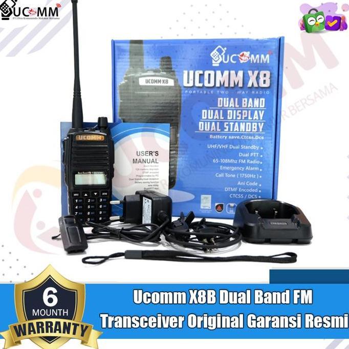 Grosir Ucomm X8B X8 Ht Dualband Ht Baofeng Uv 82 Uv-82 Original Garansi Resmi