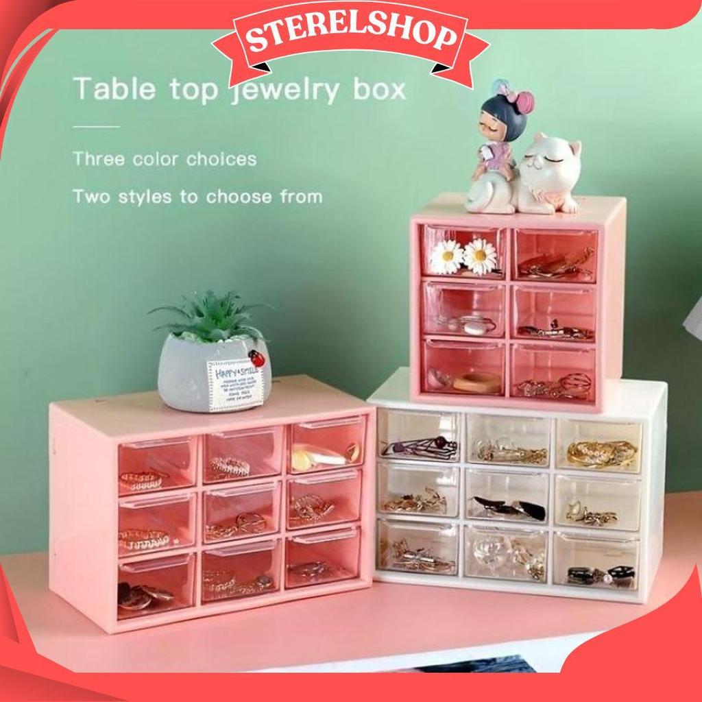 Kotak Laci / Rak Laci Penyimpanan / Laci Mini Serbaguna / Lemari Kotak Perhiasan / Rak Aksesoris Sek