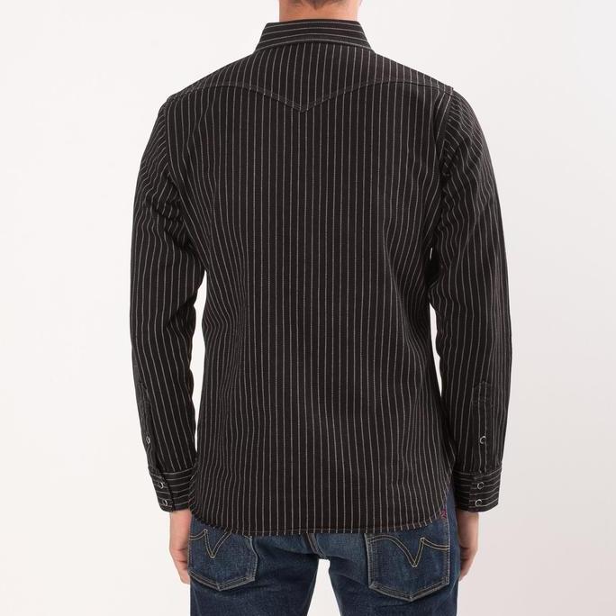 Iron Heart 12oz Black Wabash Western Shirt murah