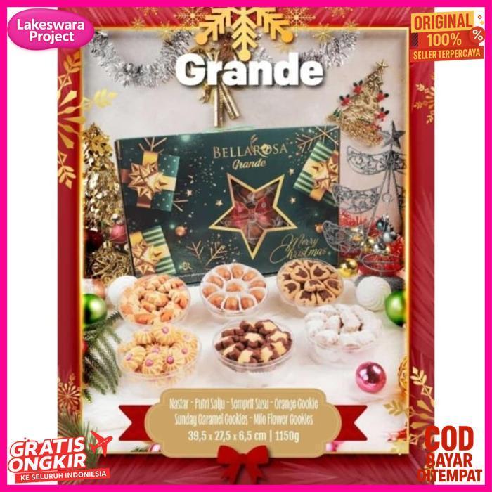 Premium Kue Kering Natal Bellarosa Grande Hampers Kado Terlaris/Bhn Premium Kualitas/6 Toples/Parcel