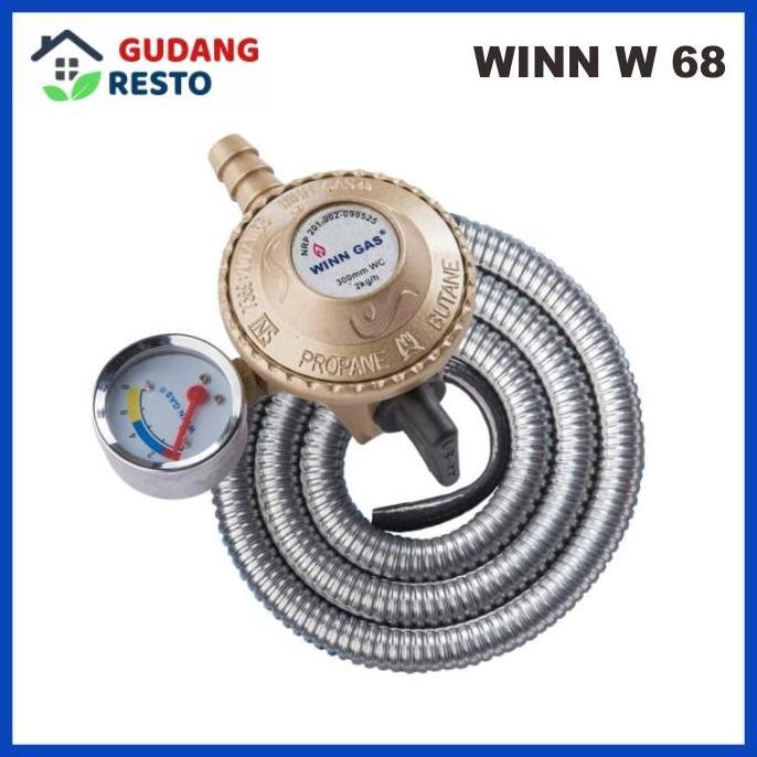 TERBARU - Selang dan Regulator Gas LPG WINN Flexi / Spiral + meter