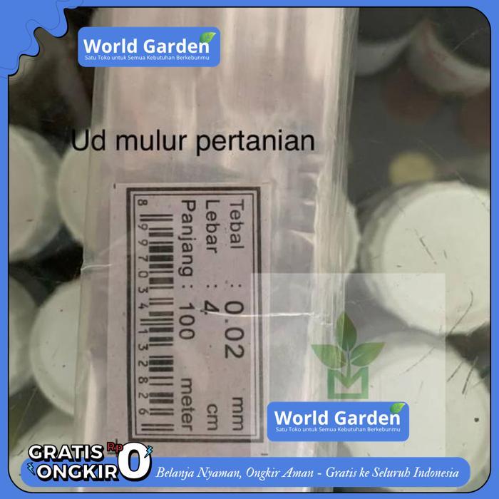 PLASTIK PEMBUNGKUS BUAH ATAU GAMBAS TEBAL 002 P 100 M L 4 CM DIJAMIN GRATIS ONGKIR