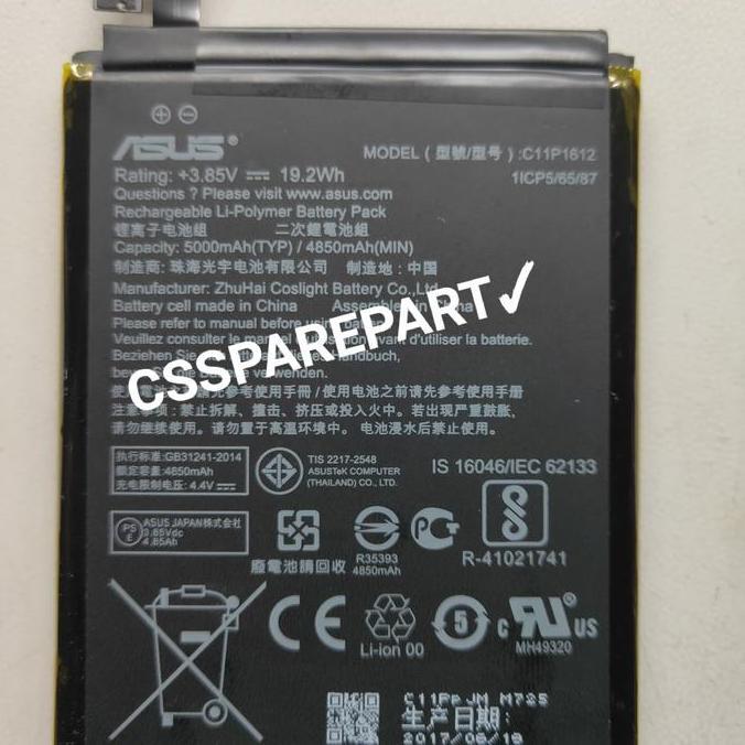 Batre Zenfone4 C11P1612 Battery Asus Zenfone 4 max pro