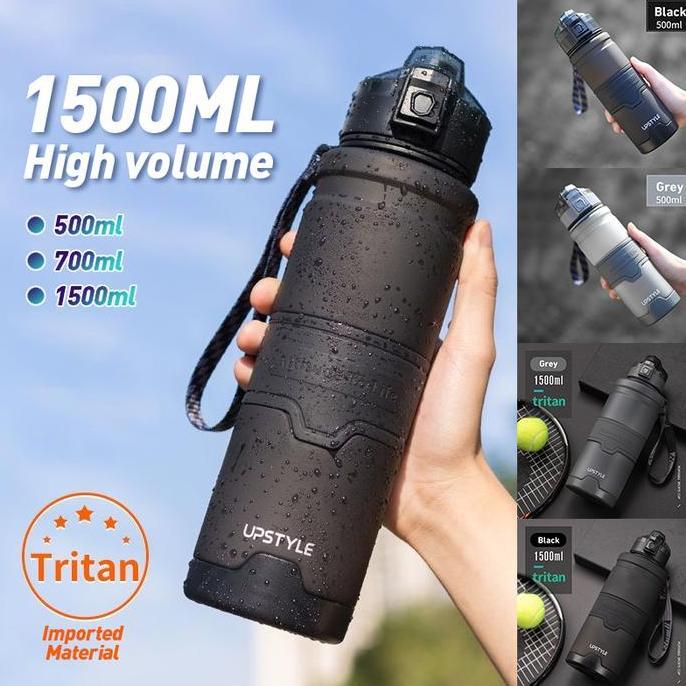 Botol Air Minum 1 Liter Botol Minum Sports Water Bottle Large Capacity Drink Bottle BPA Free PS