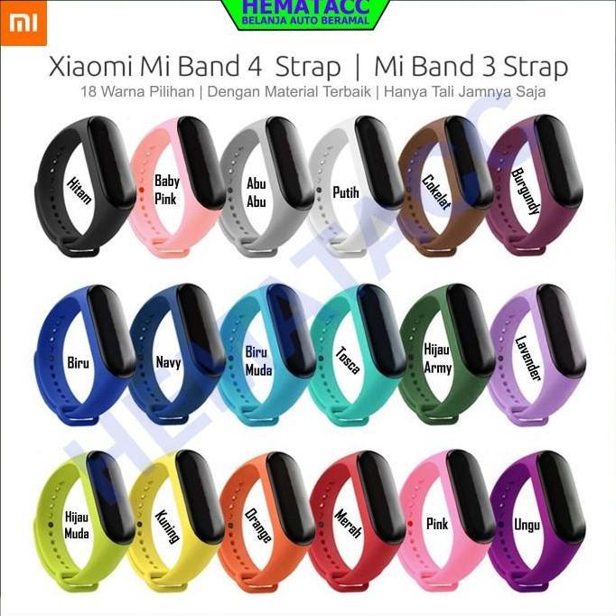 Strap Mi Band 4 Mi Band 3 Xiaomi Tali Jam M6 M5 M4 M3 Smart Bracellet