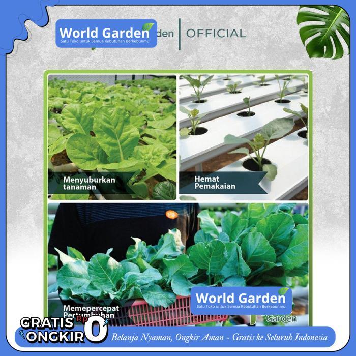 NUTRISI AB MIX HIDROPONIK SAYURAN DAUN 250GR UNTUK 100 LITER PG KDR KUALITAS PRODUK TERBAIK