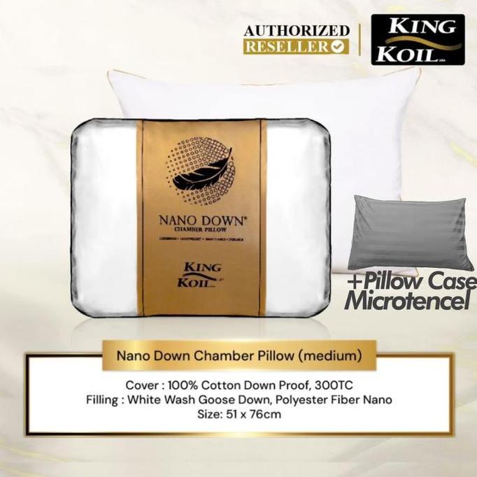 Bantal bulu angsa Kingkoil Nano Down Chamber - King Koil NanoDown Chamber Goosedown Feel Pillow