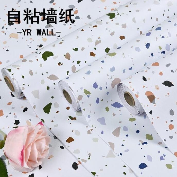 Wallpaper Lebar 60Cm Motif Mozaik Wall Paper Stiker Sticker Setiker Dinding Dekorasi Rumah Tembok Ru