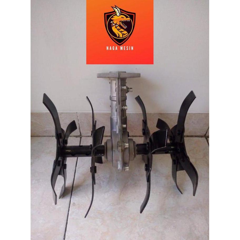 Head Tiller Weeder Cultivator Cakar Penyiang Gulma As Segi 4 Kotak  Sale
