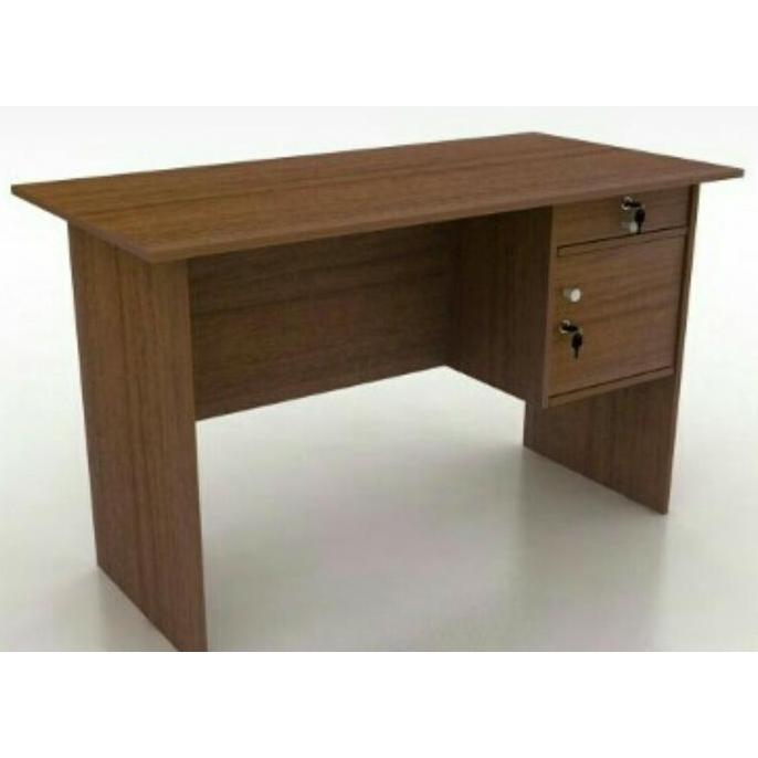 TERMURAH - meja kerja kantor ketik tulis kayu 1/2 biro panjang 120 cm bandung