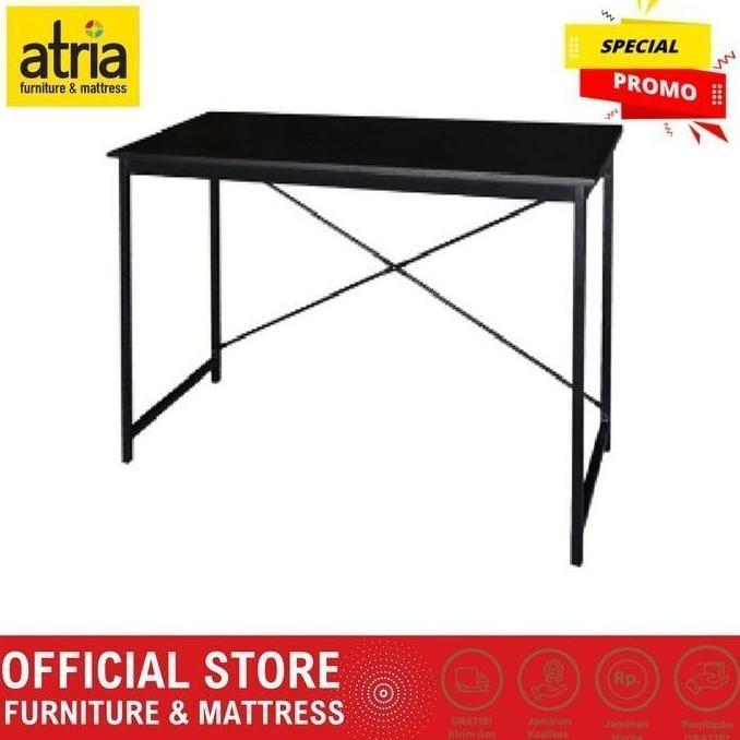 Meja Komputer Meja Multifungsi Atria Joshua 100x50x75cm Black