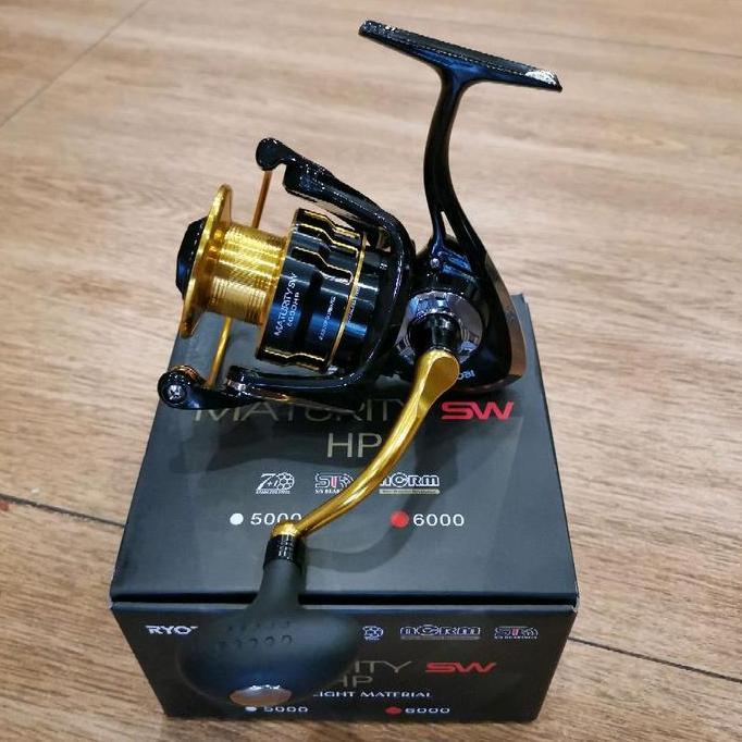 Reel Ryobi Maturity SW HP 1000 2000 3000 4000 5000 6000 8000 Gold Power Handle Katrol Metal