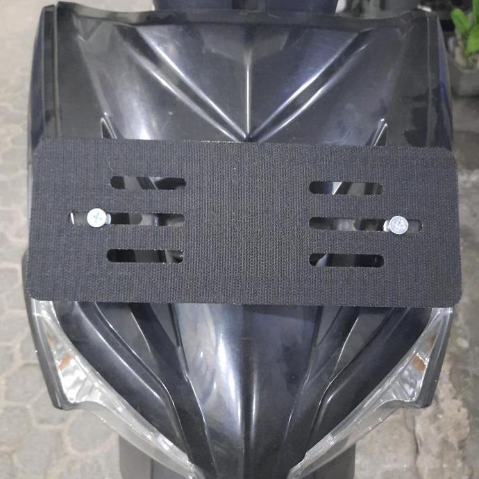 Frameless Plate Nomor MOTOR sistem V3LCRO dan 3M 9448a