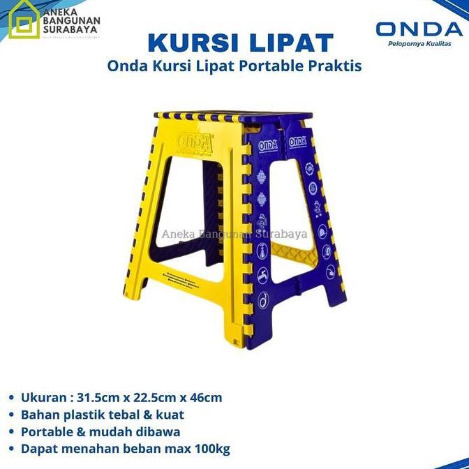 PROMO - Kursi lipat plastik ONDA portable chair serbaguna