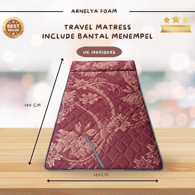 Kasur busa Lipat kain springbed Ukuran 120x190 5cm - Furniture Praktis cowok Tidur Camping matras mu