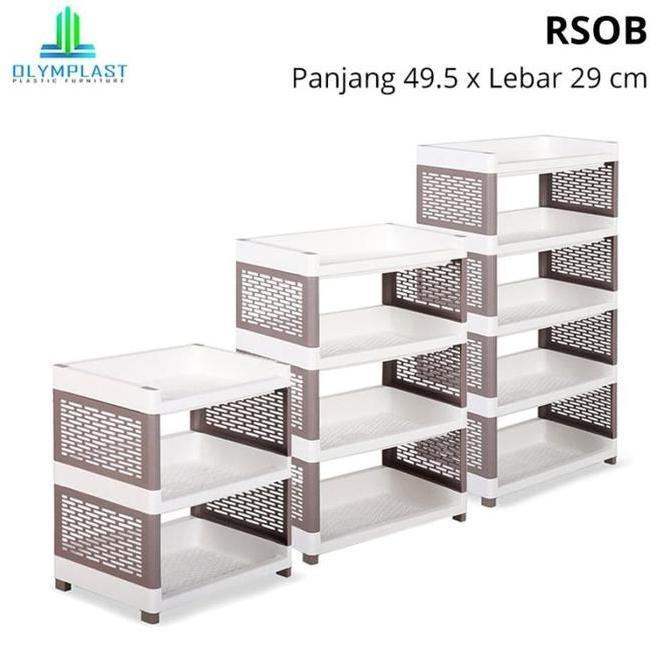 PROMO DISKON - Rak Susun Plastik Serbaguna Besar - Olymplast RSOB 5 Susun (+Bubble) keranjang buah P
