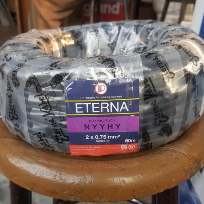 Promo KABEL ETERNA NYYHY 2x0.75 2x0,75 2 x 0,75 2 x 0.75 ETERNA 50M 50 METER Diskon
