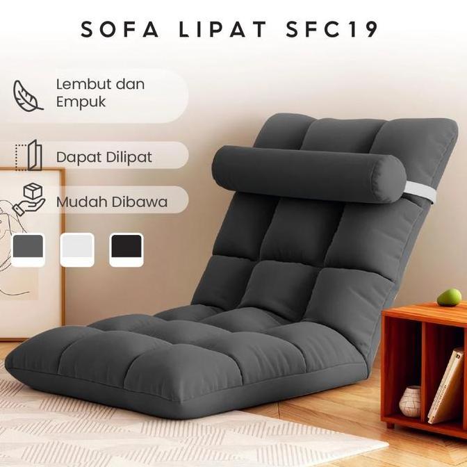 TERBARU - Kursi Lipat Lesehan Sofa Kursi Lesehan Sandaran Kursi Lantai Tatami Kursi Sofa Minimalis S