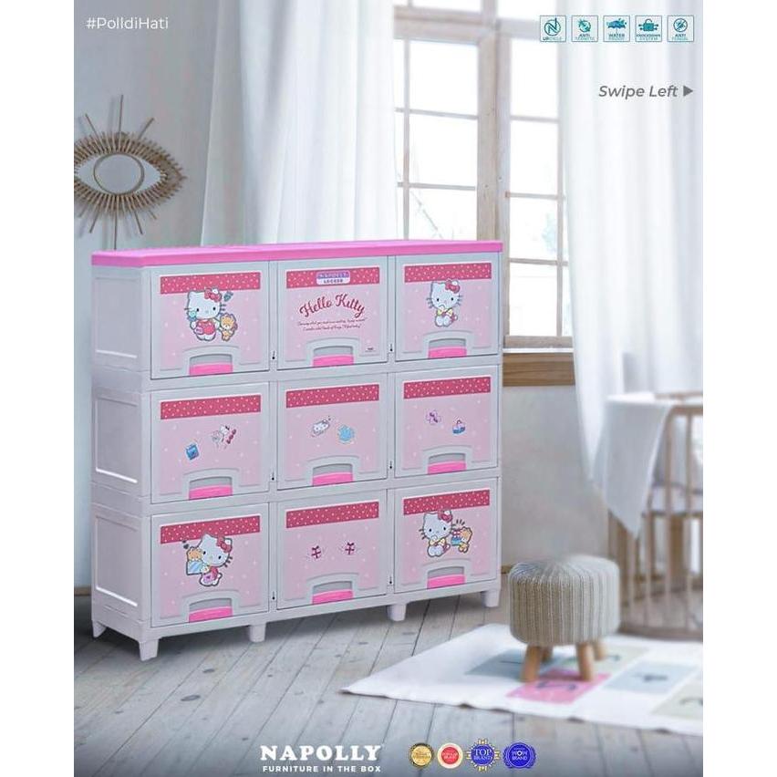TERBARU - Lemari Plastik Napolly Locker Bestie Hello Kitty