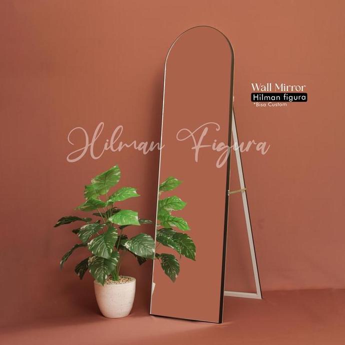 kaca cermin standing mirror oval full body ukuran 150x42