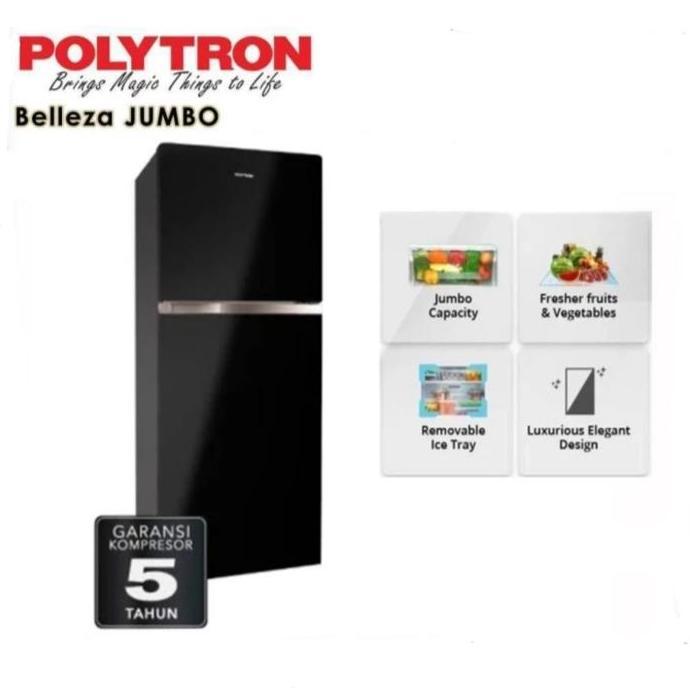 KULKAS 2 PINTU POLYTRON PRW-29MNX [ 260 LITER ] HITAM