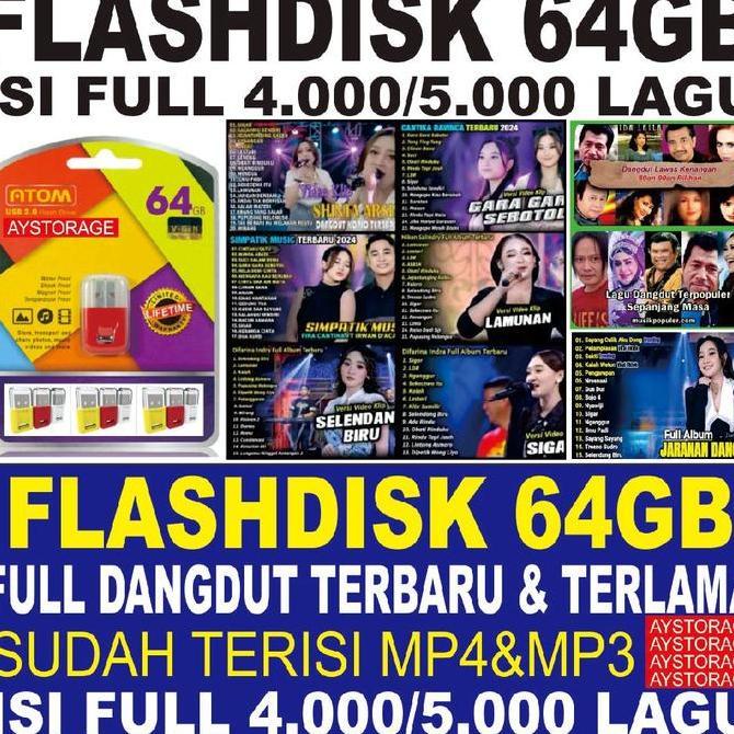 USB Flashdisk 64GB Baru dan Lawas Dangdut Bonus 4.000 Lagu - Cod Tersedia - Storage, Otg flashdisk l