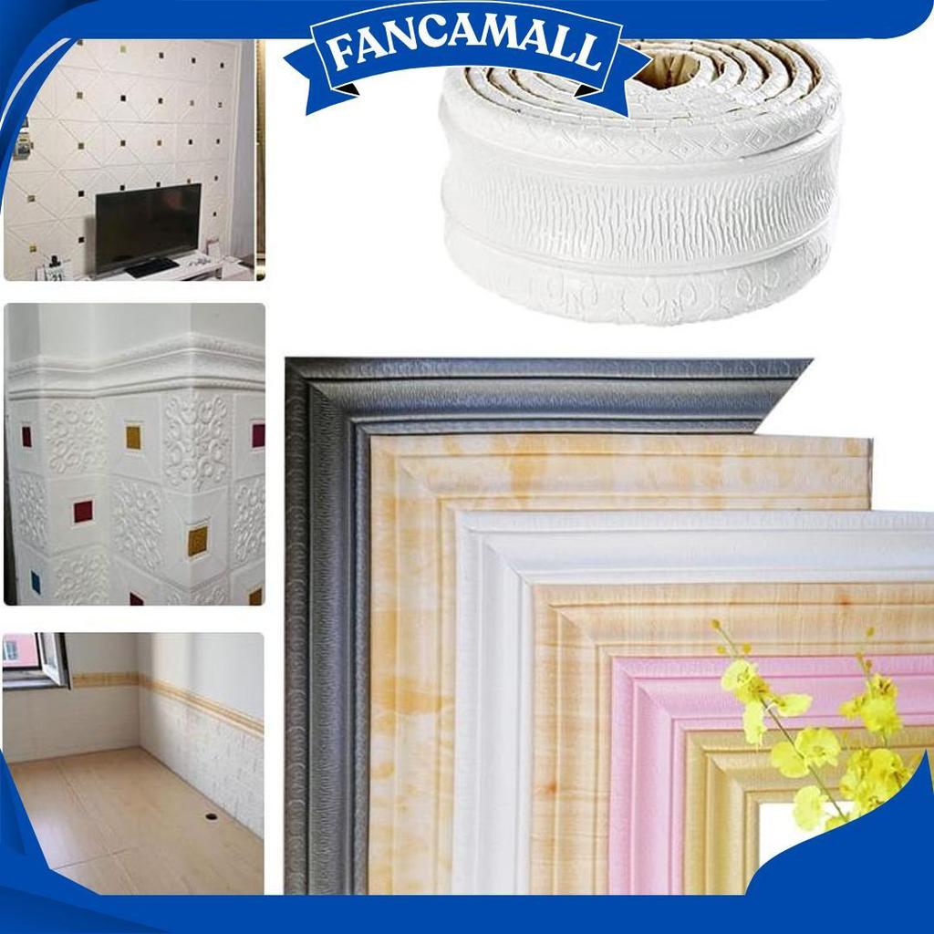 [Tebal] Wall Border List Foam 3D 8Mm Wallpaper Tebal List Dinding Border Plafon Stiker Dekorasi Dind