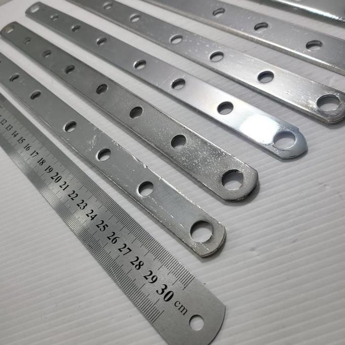 Besi Plat Lubang Tebal Crome Plat Besi Lubang Serbaguna Crom 30cm Universal