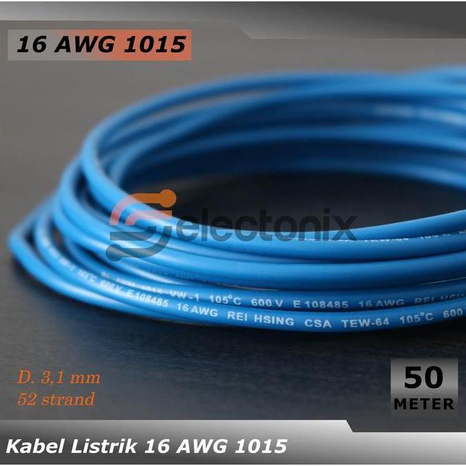 Promo Kabel 16 AWG UL1015 [50 Meter] - Kulit Tebal Diskon