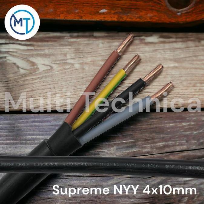 Promo NYY KABEL LISTRIK NYY 4x10 SUPREME / NYY 4 x 10 /KABEL TUNGGAL 4x10 MM Diskon