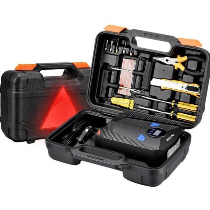 Set Pompa Ban Mobil Elektrik dengan Perkakas Obeng Tang AKESI5501