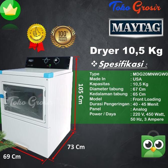 DRYER / MESIN PENGERING /MESIN PENGERING LAUNDRY GAS MAYTAG KAPASITAS