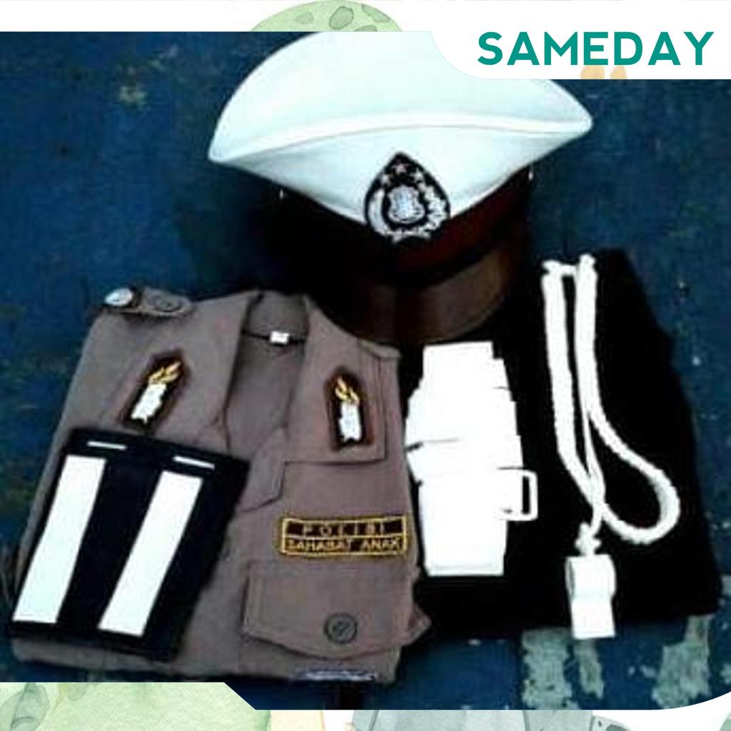 Kostum Profesi - Seragam Polisi Lalu Lintas (Polantas) Grab